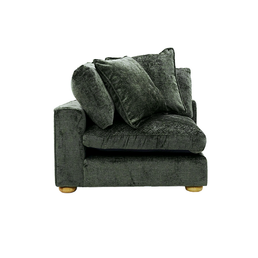 Clyde Corner Modular Lounge Piece Green Fabric