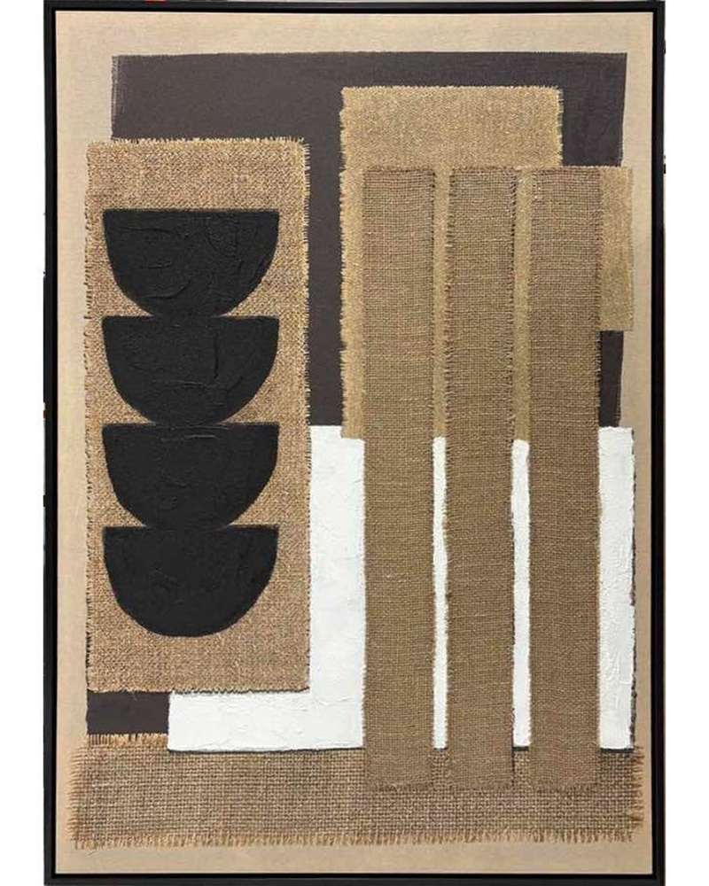 Black & Gold Alchemy II 80x120cm Black Frame Artwork