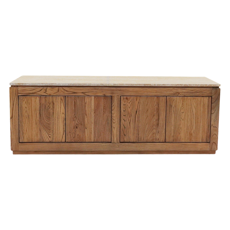 Monterrey 4 Door Buffet Elm & Travertine Marble 1.8m