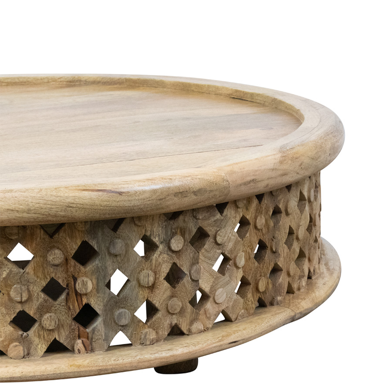 Assam Low Round Timber Coffee Table