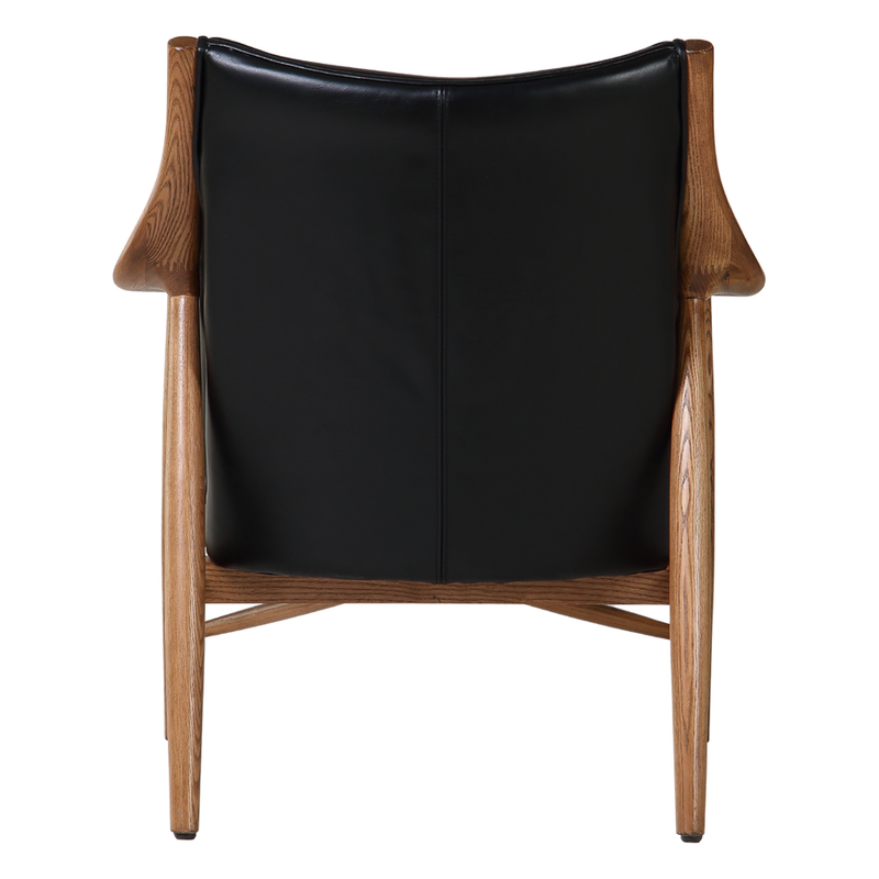 Bowman Black Leather Arm Chair