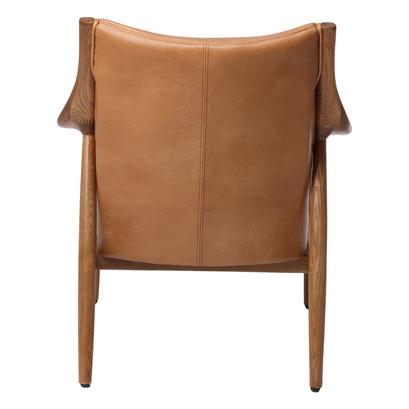 Bowman Camel Leather Arm Chair