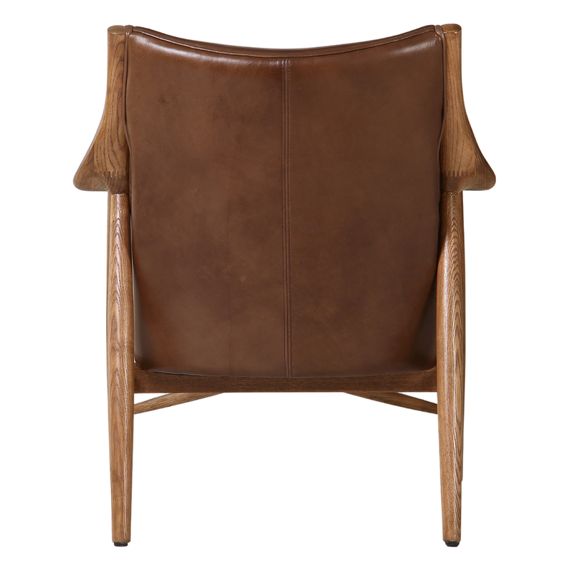 Bowman Brown Leather Arm Chair