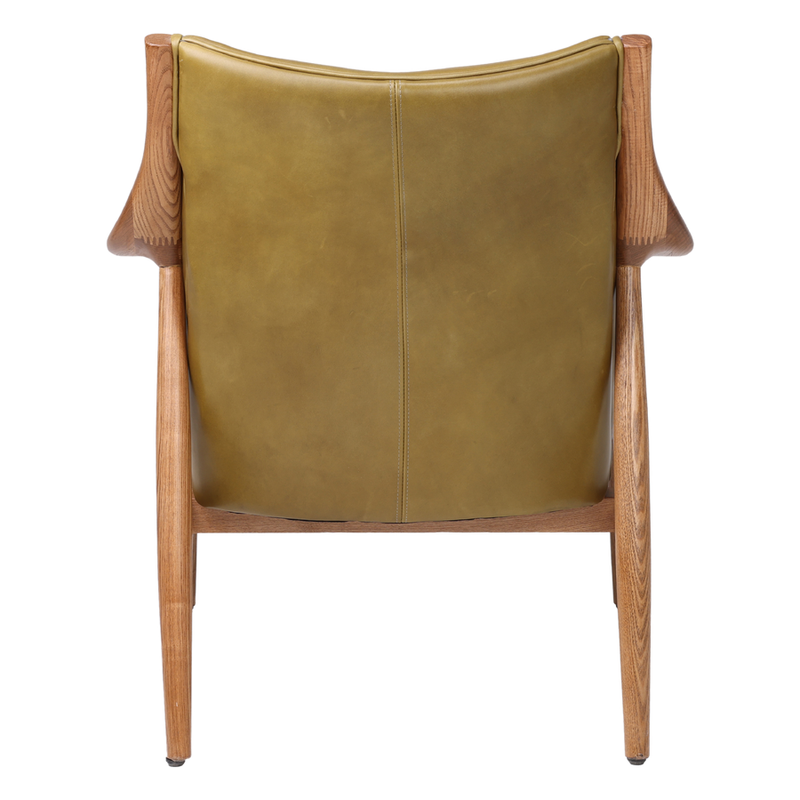 Bowman Green Leather Arm Chair
