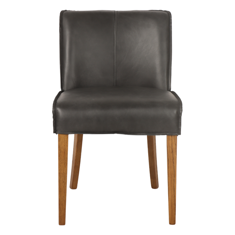 Guyra Dining Chair Charcoal Leather