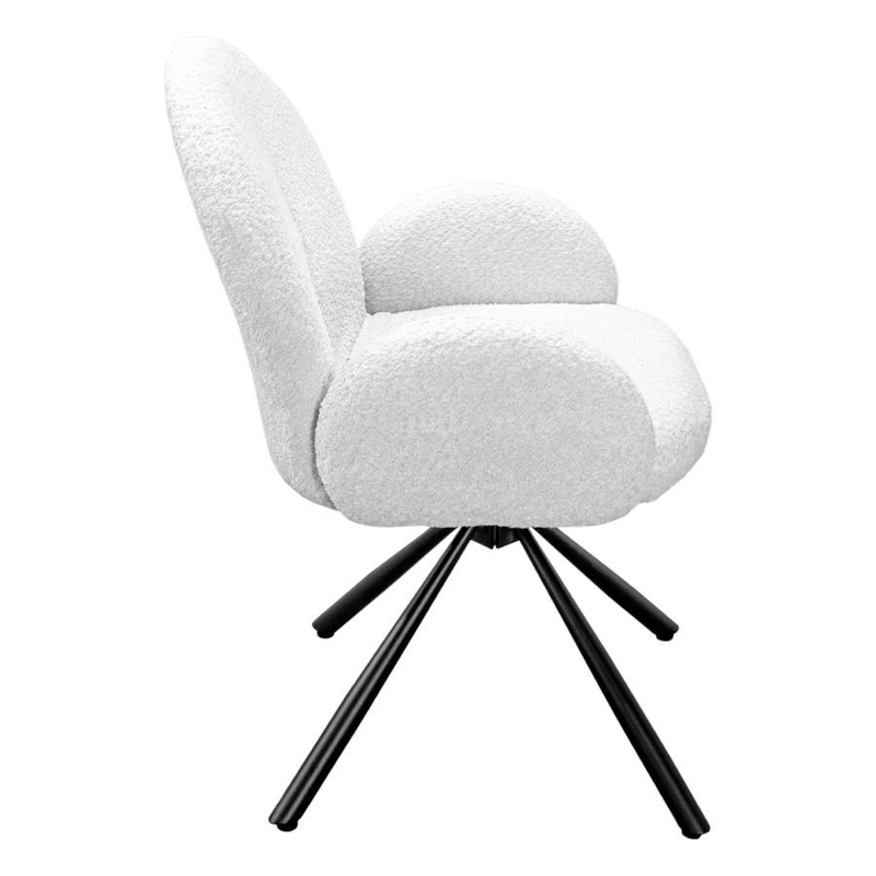 Mackenna Swivel Beige Dining Chair
