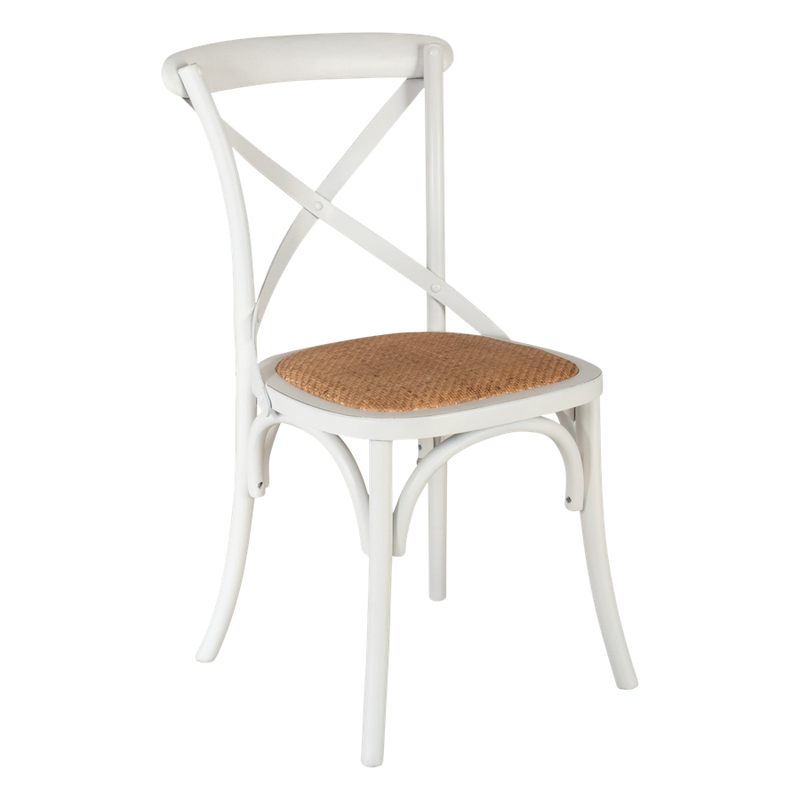 Mirage Cross Back Dining Chair White