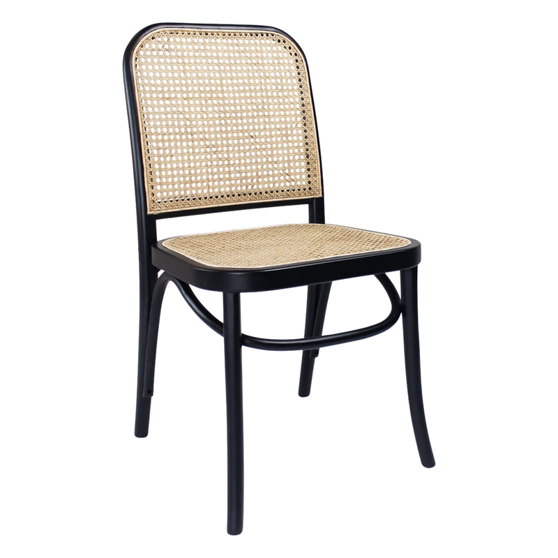 Theodore Black Rattan Dining Chair