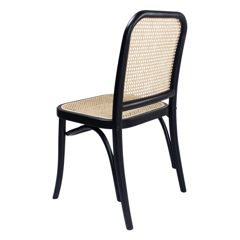 Theodore Black Rattan Dining Chair