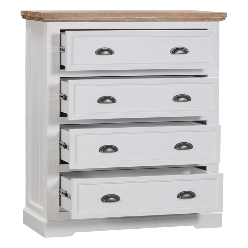 Clementine Two Toned Chest 4 drawers