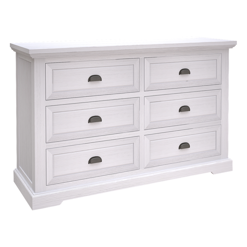 Clementine White Chest 6 drawers