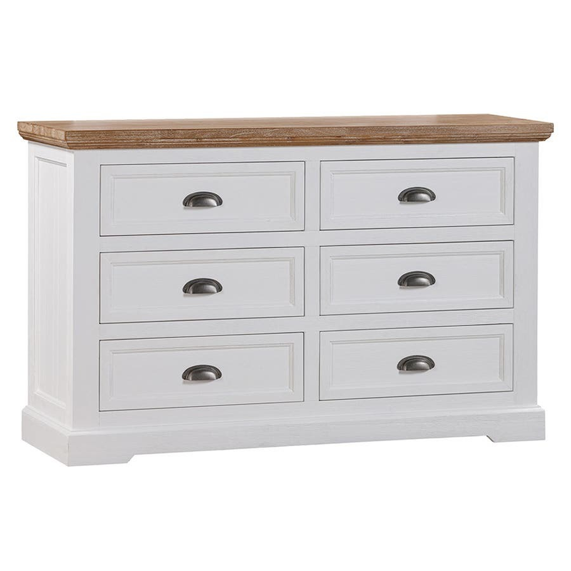 Clementine Two Toned Chest 6 drawers
