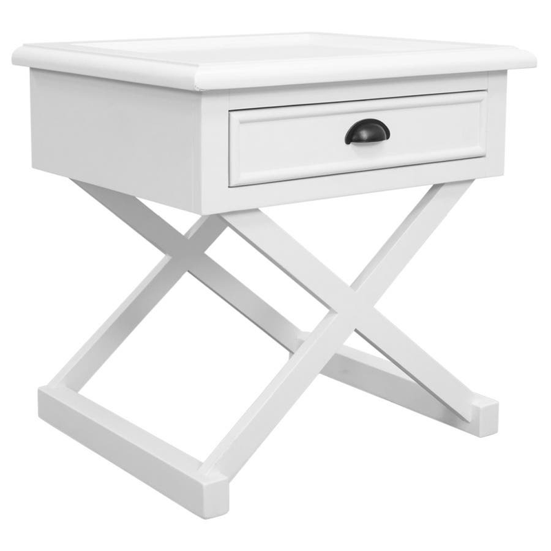 Northville 1 Drawer Lamp Table White