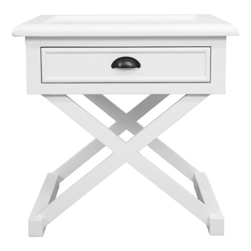 Northville 1 Drawer Lamp Table White