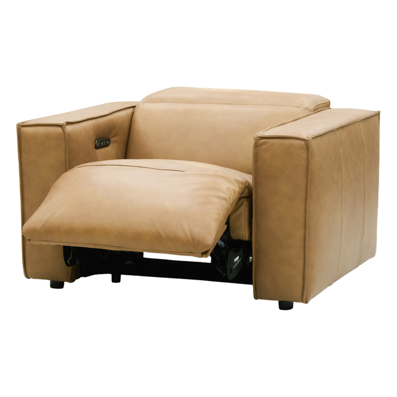 Barnes 1 Seater Leather Lounge Electric Recliner