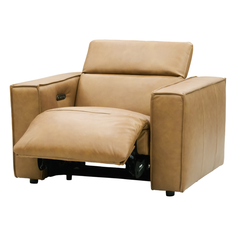 Barnes 1 Seater Leather Lounge Electric Recliner