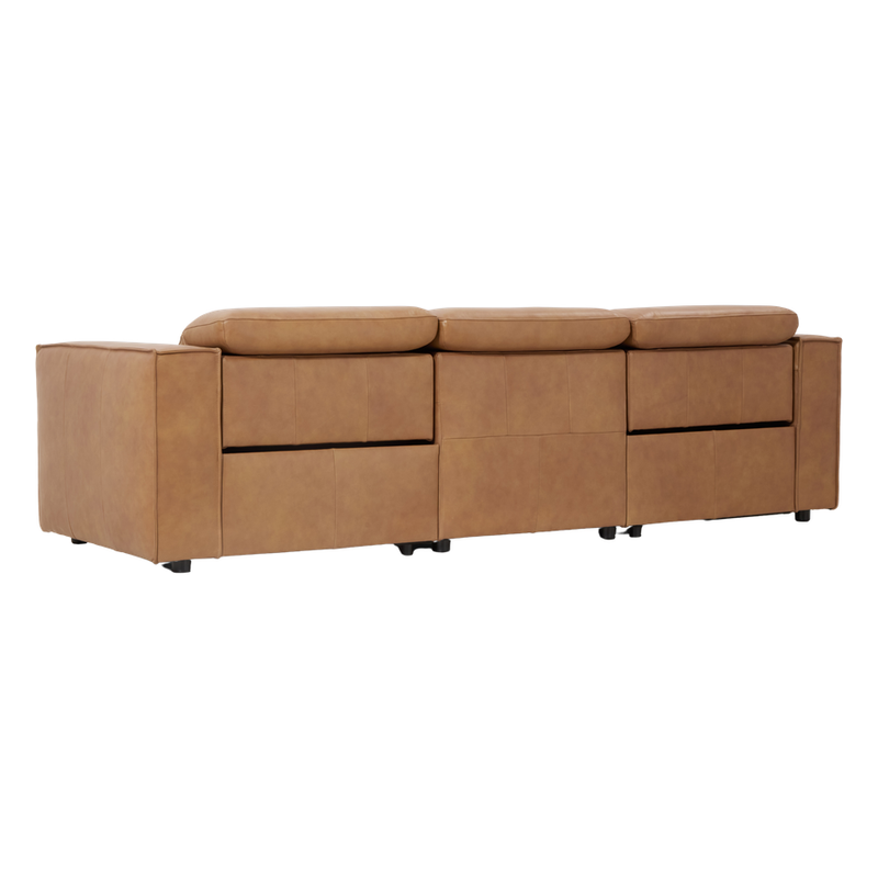 Barnes 3 Seater Leather Lounge Electric Recliner