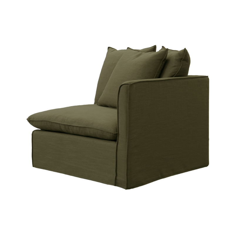 Charlie LH Lounge Modular Piece Green