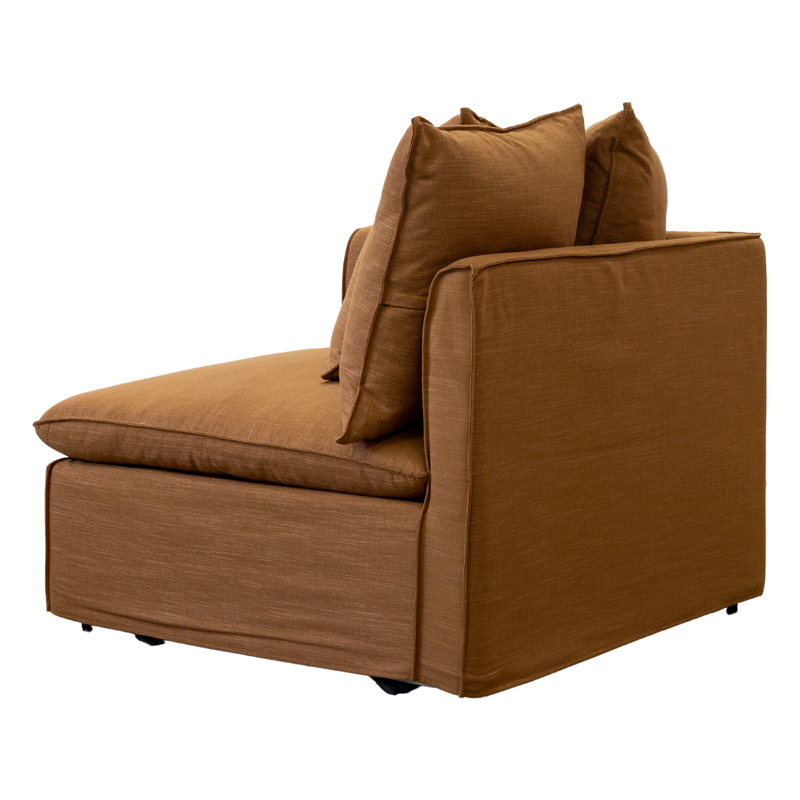 Charlie LH Lounge Modular Piece Rust