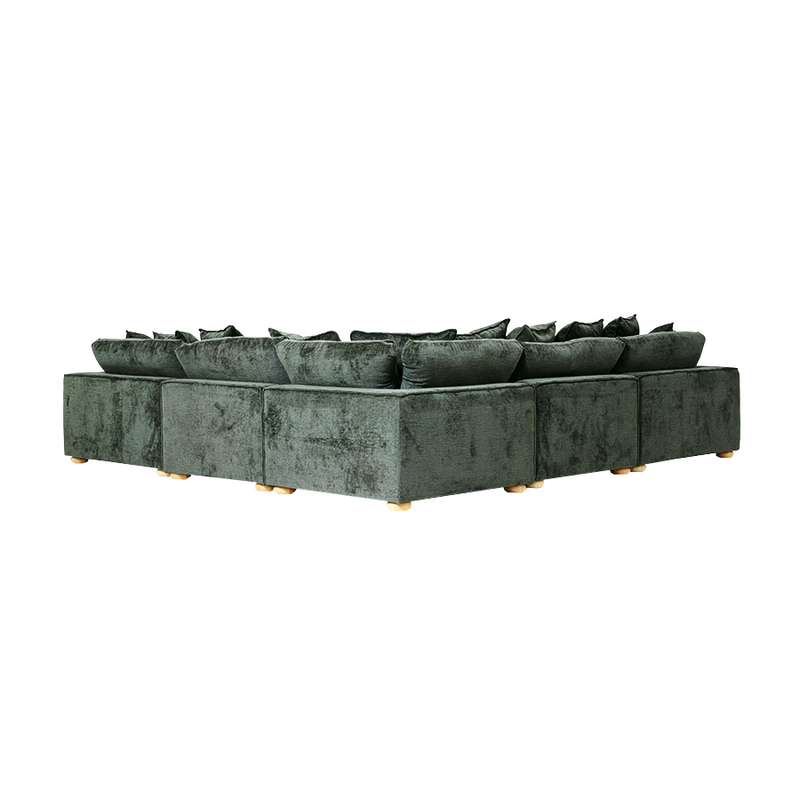 Clyde Corner Modular Lounge Green Fabric