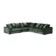 Clyde Corner Modular Lounge Green Fabric
