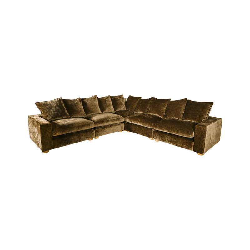 Clyde Corner Modular Lounge Chocolate Fabric