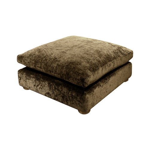 Clyde Fabric Ottoman Chocolate