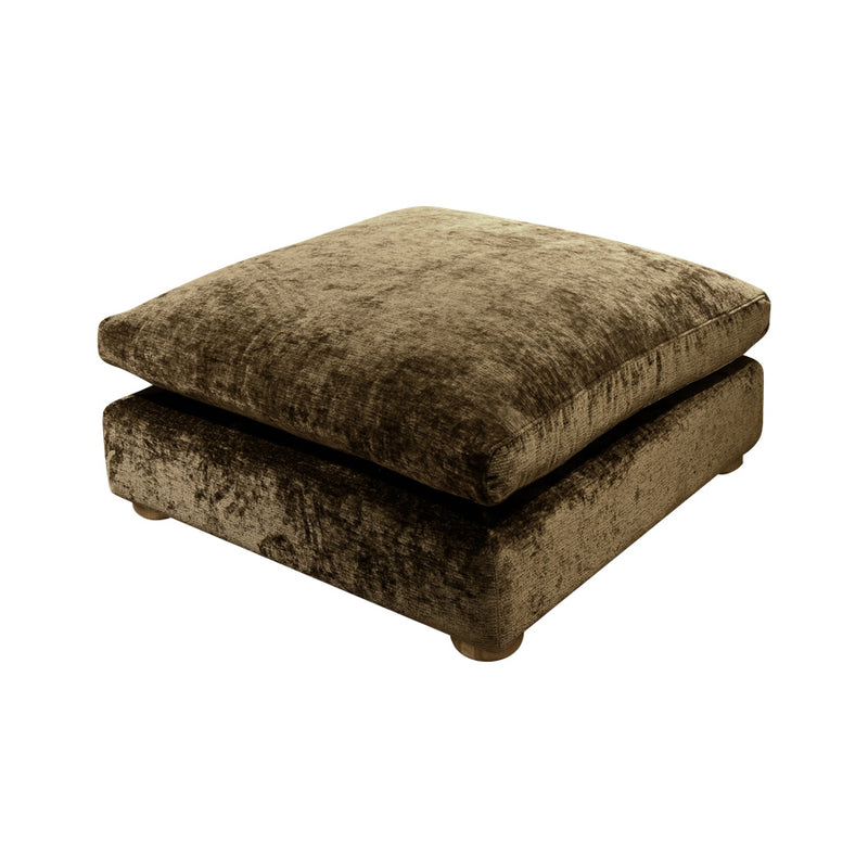 Clyde Fabric Ottoman Chocolate