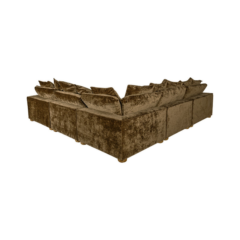 Clyde Corner Modular Lounge Chocolate Fabric
