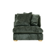 Clyde Armless Modular Lounge Piece Green Fabric