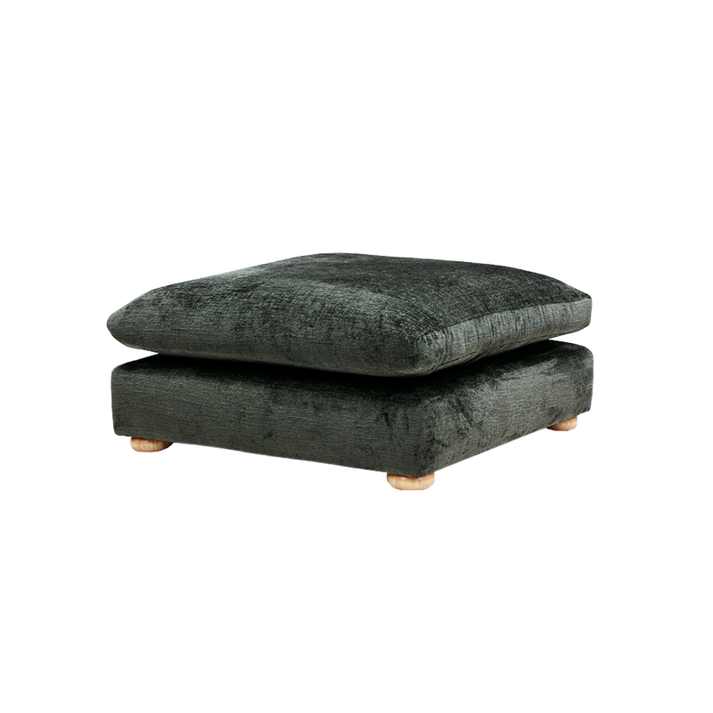 Clyde Fabric Ottoman Green