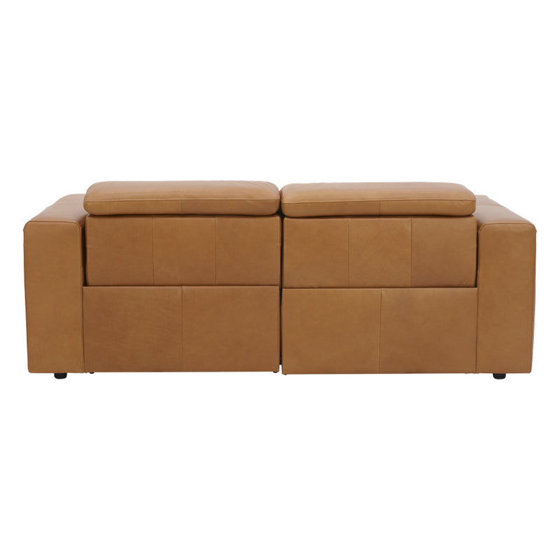 Londyn 2 Seater Recliner Lounge Caramel Brown Leather