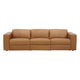 Londyn 3 Seater Recliner Caramel Brown Leather