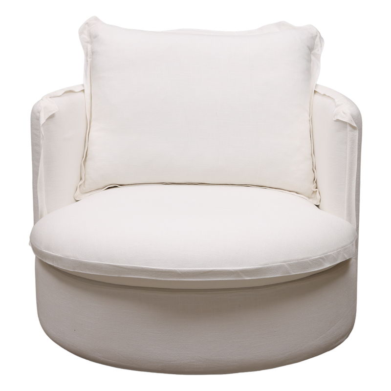 Luna Swivel Chair White