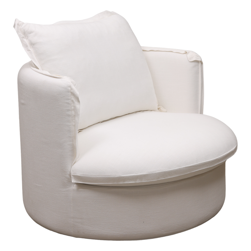 Luna Swivel Chair White