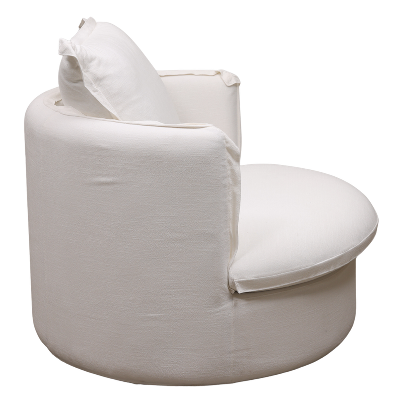 Luna Swivel Chair White