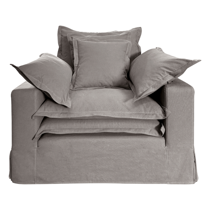 Nuvola 1 Seater Fabric Lounge Grey