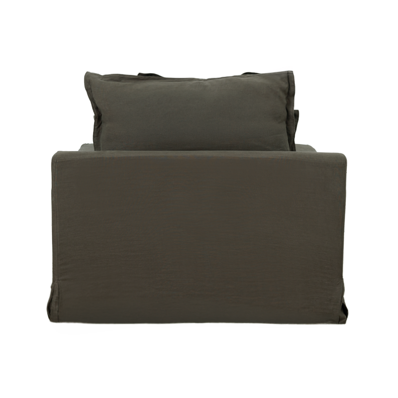 Nuvola 1 Seater Fabric Lounge Chocolate