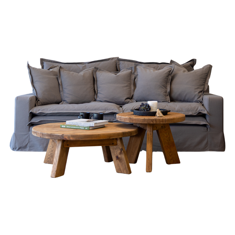 Nuvola 3 Seater Fabric Lounge Grey