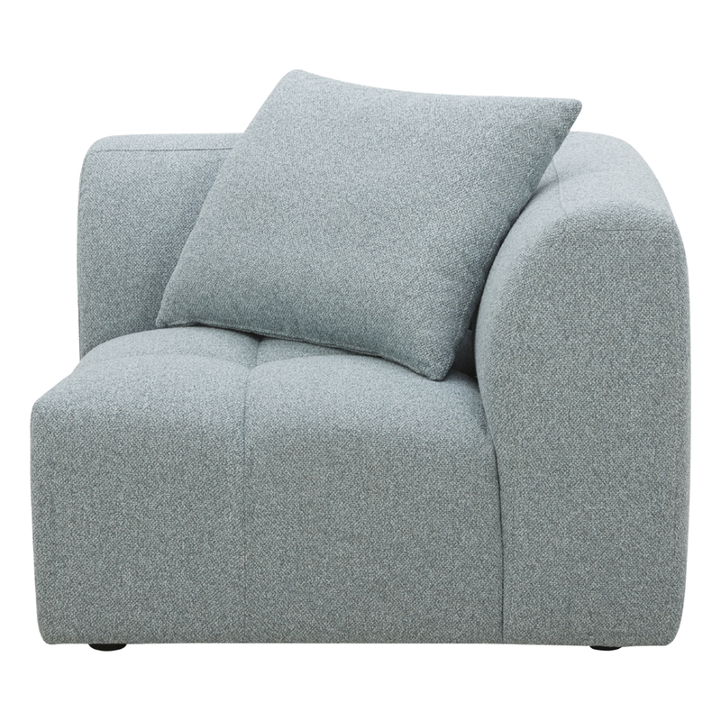 Palmview Corner Modular Lounge Piece Light Blue Textured Fabric