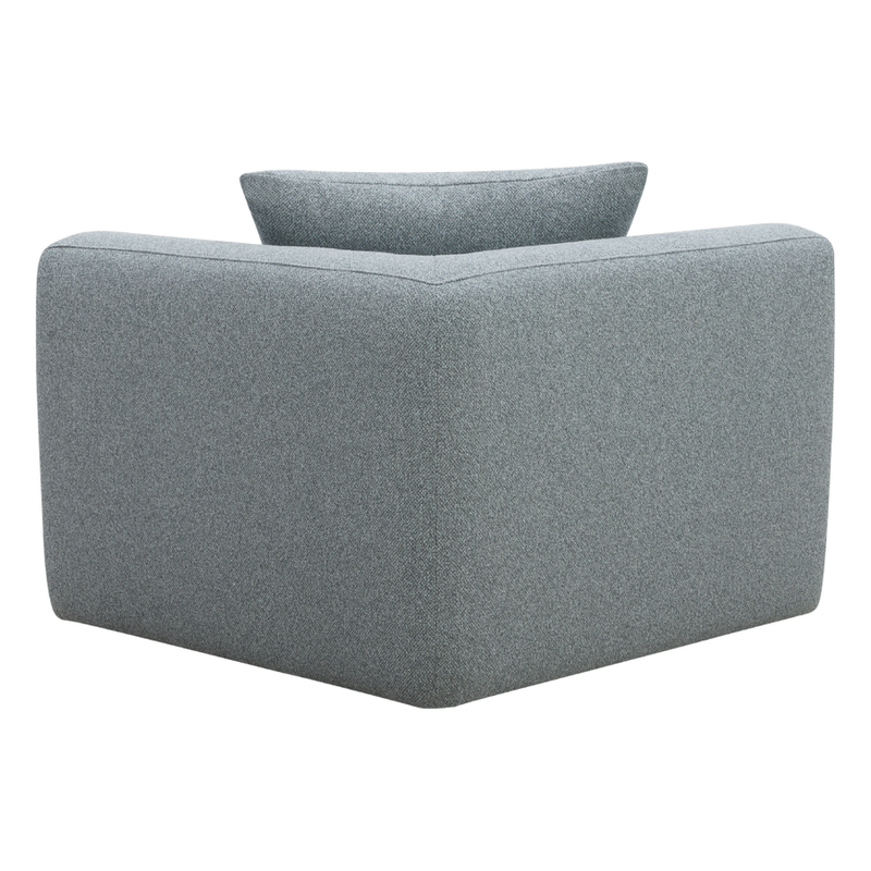 Palmview Corner Modular Lounge Piece Light Blue Textured Fabric