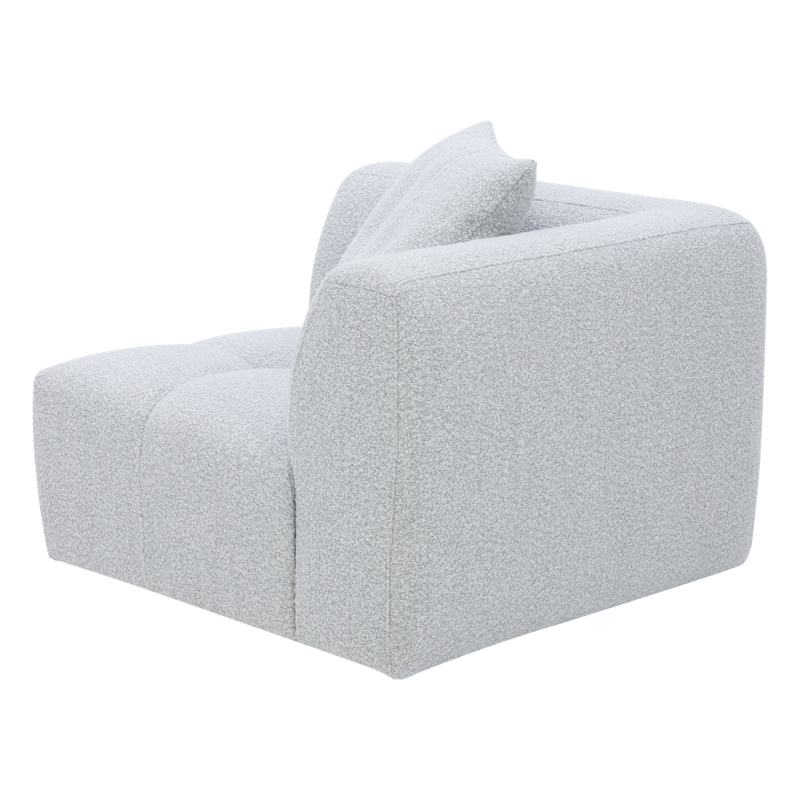 Palmview Corner Modular Lounge Piece Light Grey Textured Fabric