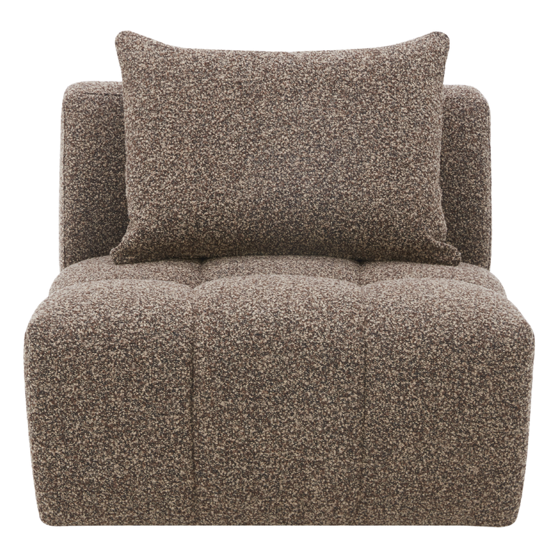 Palmview Palmview Armless Modular Lounge Piece Brown Textured Fabric