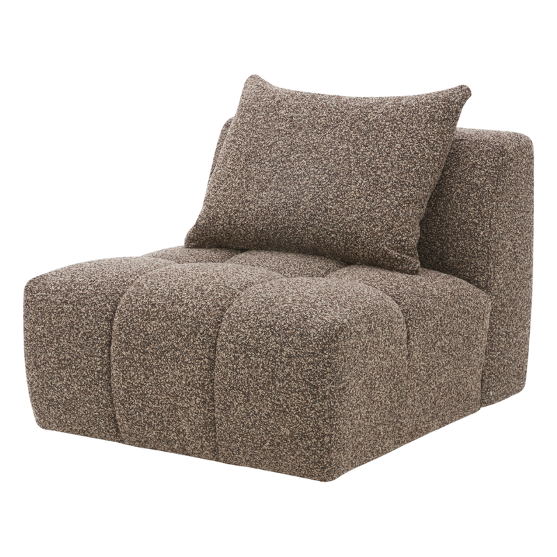 Palmview Palmview Armless Modular Lounge Piece Brown Textured Fabric