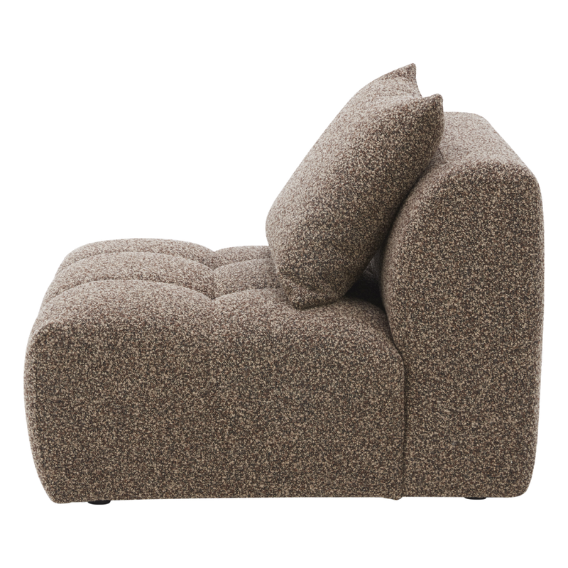 Palmview Palmview Armless Modular Lounge Piece Brown Textured Fabric