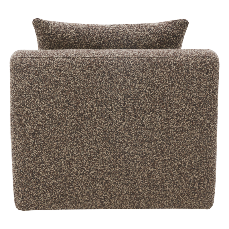 Palmview Palmview Armless Modular Lounge Piece Brown Textured Fabric