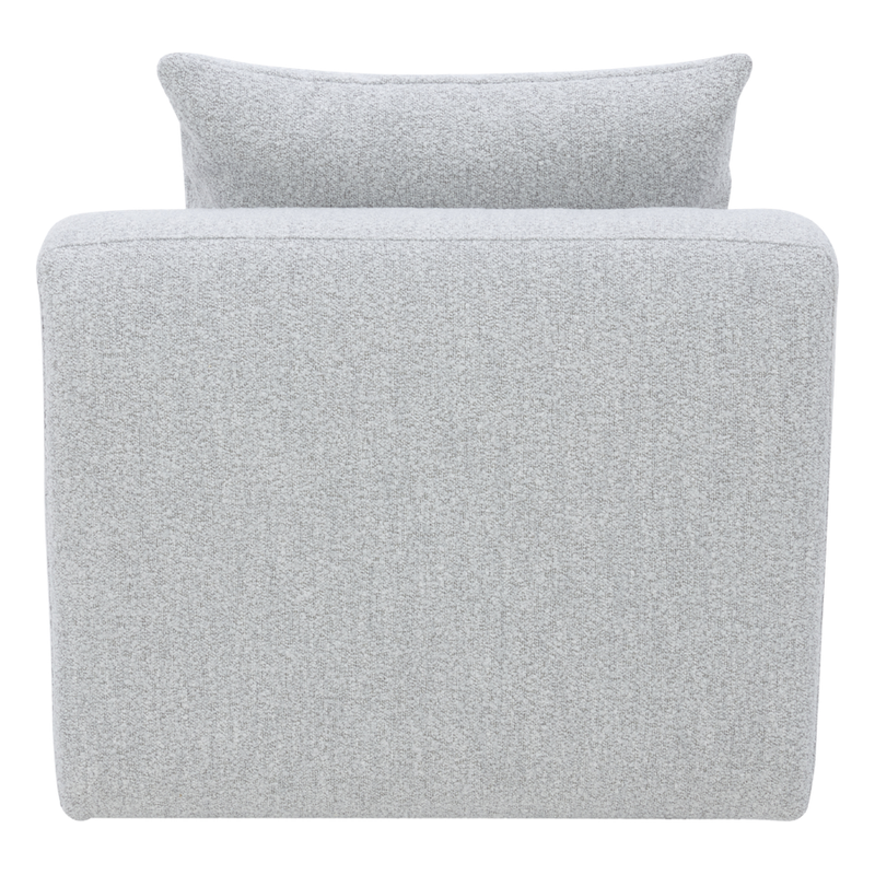 Palmview Armless Modular Lounge Piece Light Grey Textured Fabric