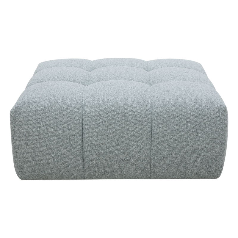 Palmview Fabric Ottoman Light Blue Textured Fabric