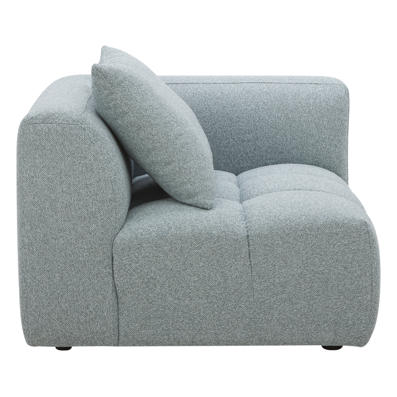 Palmview RH Arm Modular Lounge Piece Light Blue Textured Fabric