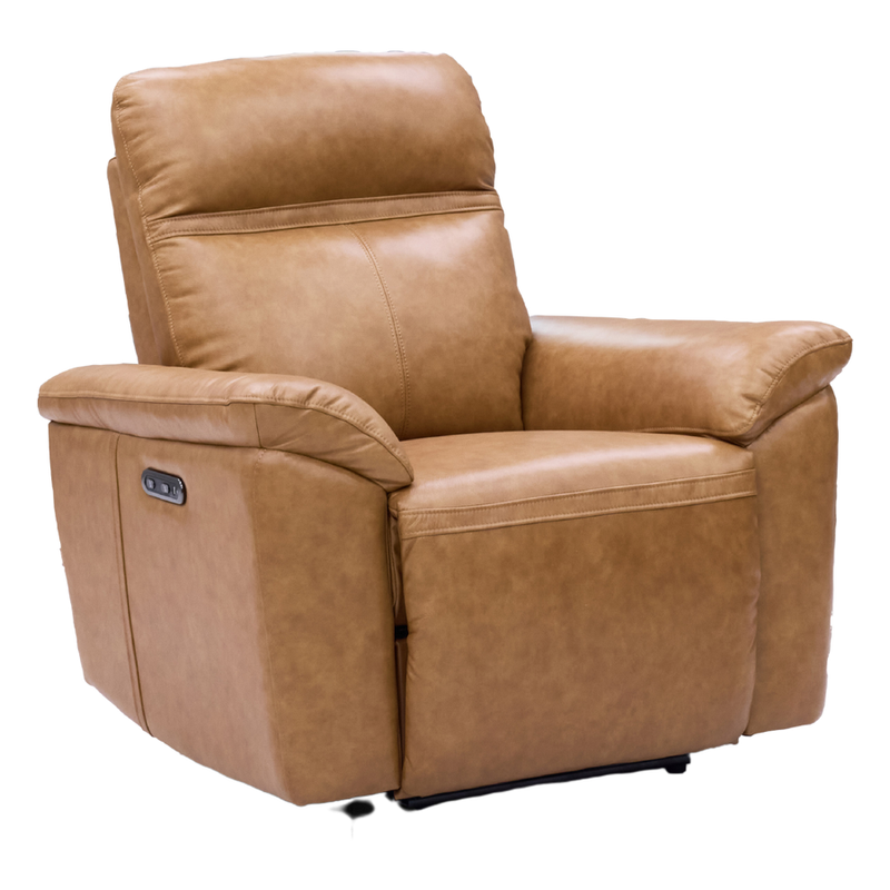 Patrick 1 Seater Electric Recliner Caramel Leather